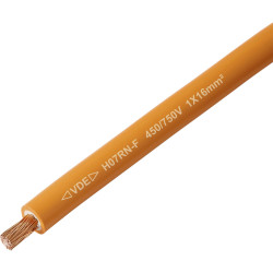 TRU COMPONENTS TC-13537052 Cable Rubber Flexible Orange 1x16mm&#xB2; per metre