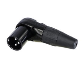 Złącza XLR 3 -pinowe Montaż na kablu XLR Męski Czarny