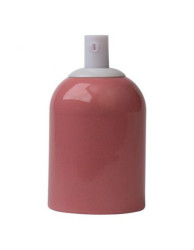 CERAMICZNA OPRAWKA ŻARÓWKI E27 PASTELOWA ŁOSOSIOWA