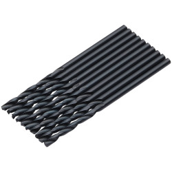 Draper 08811 Black HSS Drill Bit, 1.0mm x 34mm (Pack of 10)
