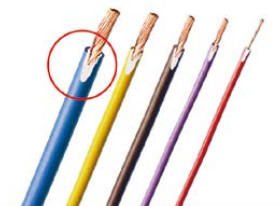 PVC-switching strand, highly flexible, Cableline, 0.25 mm², 66 x 0.07 mm, blue, outer Ø 2 mm, 60.7026-10023