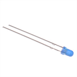 Blue 3mm Diffused Round LED 60° 800mcd