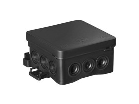 Puszka naścienna NS5 75x75x40 mm bezhalogenowa samogasnąca UV IP54 Fastbox&Hook czarna 35360107 SIMET