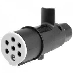 Wtyczka naczepowa typu S (czarny) 7-pin 24V plastik na kabel