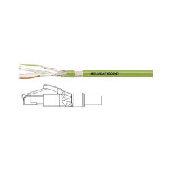 Helukabel 806623 RJ45 Network cable CAT 6A S/FTP 10m Green PUR Braided shield