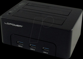 LC-DOCK-U3-HUB Docking station 2x 2.5"/3.5" SATA, USB 3.0 hub