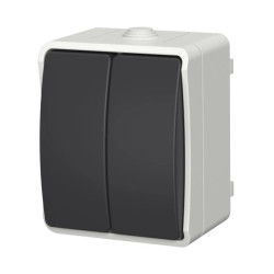 Łącznik świecznikowy natynkowy Aqua Plus IP54 szaro grafitowy 40113