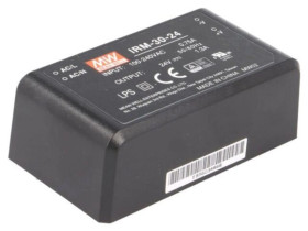 IRM-30-24 Przetwornica AC/DC, 31,2W, Napięcie wejściowe: 85÷264VAC, 24VDC, Iwyj: 1300mA