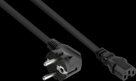 SK0150-S050 Safety plug type E+F (90° angled), to socket C15, 5m