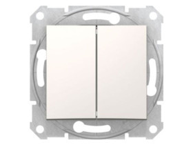 SEDNA Wyłącznik podwójny świecznikowy zwierny przycisk kremowy SDN1100123 SCHNEIDER ELECTRIC