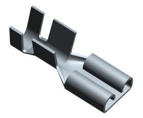 Konektor płaski Żeński 6.35 x 0.81mm 11.5 → 10 AWG długość 20.6mm Izolacja: Nieizolowane Cyna