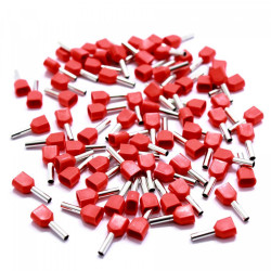 TULEJKA KABLOWA IZOLOWANA PODWÓJNA 2x1 mm TULEJKI PODWÓJNE 1mm 100szt