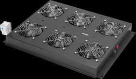 DN-19 FAN-6-SRV-B 19" fan unit, 6 fans, black