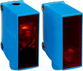 Czujniki fotoelektryczne w obudowie prostokątnej SICK Przełącznik światła/światła ciemnego, PNP zakres 0 → 40 m.