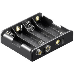 Goobay 81466 Battery Tray 4x AA Stud Socket 61.7x56.6x15.5mm