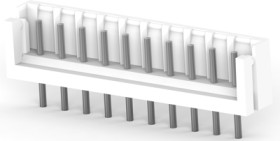 Pin header, 10 pole, pitch 2.5 mm, straight, natural, 1-177537-0