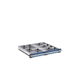 Zestaw przegródek Ściana działowa Srebrny Blacha stalowa for use with Szuflady, Dimensions800 X 750 X 75mm Bott