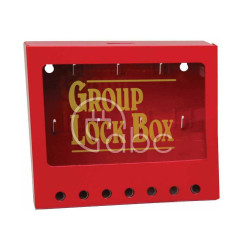 Ścienna metalowa skrzynka blokowania grupowego LOTO, kompaktowa, 35 kluczy,...