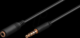 62480 Jack cable extension, 3.5 mm, 4-pin, 3 m