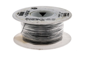 Przewód jednożyłowy linkowy 0,23 mm² Czarny Alpha Wire PTFE 24 AWG 600 V dł. 30m 7/0,20 mm +200°C MIL-W-16878/4, NEMA