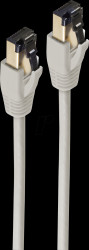 BS08-41010 Patch cable, Cat.8.1, F/FTP, 0.5 m, gray