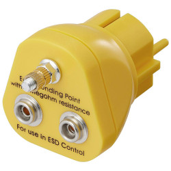 TRU COMPONENTS TC-12351672 ESD earthing plug M5 2x push button connection