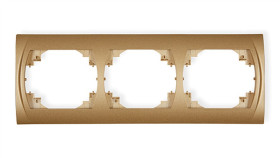 Logo Ramka Pozioma Potrójna Złoty Metalik 8Lrh-3