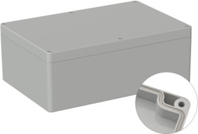 PC enclosure, (L x W x H) 240.3 x 160.3 x 90 mm, light gray (RAL 7035), IP66, 5U240001
