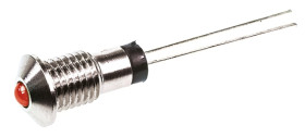 Lampka kontrolna do montażu panelowego 2.8V, czerwona 6mm LED Styk ołowiowy Marl