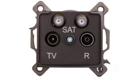 Logi Gniazdo Tv/2Xsat Końcowe Grafit 021590041 25282