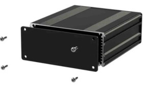 Obudowa urządzeń elektronicznych, Aluminium, Czarny, 220 x 108.5 x 45mm, RS PRO