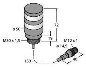 Kolumna sygnalizacyjna Turck TL50BLGRQP 3019286 1 szt.