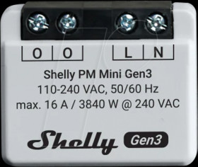 SHELLY_PLUS_PM_MINI_G3 Shelly Plus PM Mini, 1-channel, WLAN, BT, max. 16 A, measuring f