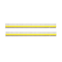 Listwa goldpin zółta 2.54mm 1x40 pin (2sztuki)