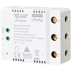 Shelly Shelly_PbS_SW40 Smart Relay switch 25 A Actuator Bluetooth Wi-Fi