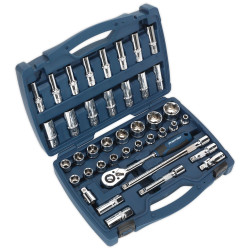Sealey AK8993 Socket Set 41pc 1/2Sq Drive WallDrive® Metric