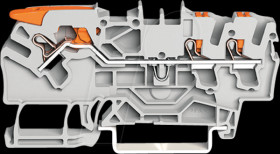 2102-5301 3-conductor through terminal block, 2.5 mm², gray