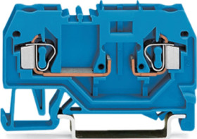 2-wire base terminal, cage clamp, 0.08-4.0 mm², 2 pole, blue, 281-917