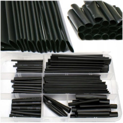 ZESTAW RUREK RURKI TERMOKURCZLIWE KOSZULKI OCHRONNE BOX 127 SZT CZARNE