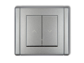 FLEXI Wyłącznik żaluzjowy zwierny przycisk srebrny metalik 7FWP-8 KARLIK