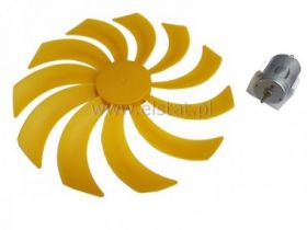 Mini elektrownia wiatrowa; ze śmigłem 17cm