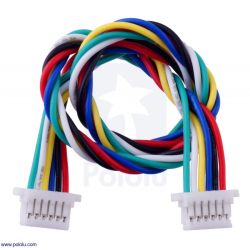 Przewód żeńsko-żeński z wtykiem JST-SH 6-pin 25cm