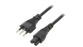Kabel: 3X0,75Mm2, Cei 23-50 (L) Wtyk,Iec C5 Żeński, 1M, 10A Lt-319+535...