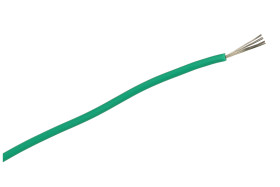 Przewód; silikonowy; SIF; 1 żyła; linka; Cu; 0,25mm2; zielony; silikon; ciepłoodporny; bezhalogenowy; -60...+180°C; 300/500V; zw