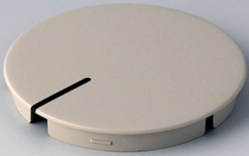 Front cap, with line, pebble gray, KKS, for rotary knobs size 50, A4150107