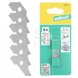 Ostrza wymienne 22mm do fazownika Zestaw 6szt WOLFCRAFT WF5893000