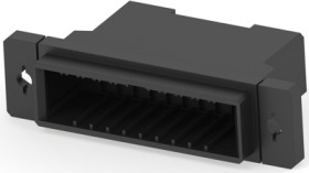 Plug housing, 20 pole, pitch 3.81 mm, straight, black, 178803-8