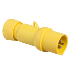 Złącze przemysłowe - zasilające 32A Wtyczka 100 → 130 V. 2P + E Schneider Electric Żółty IP44