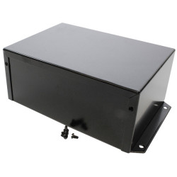 Hammond 1411FBQBK Utility Metal Flanged Case 178x127x76mm Aluminium Black