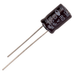 Samwha RD1J107M0811M 100&#xB5;F &#xB1;20% 63V 105&#xB0;C Miniature Radial Alum Elect Capacitor